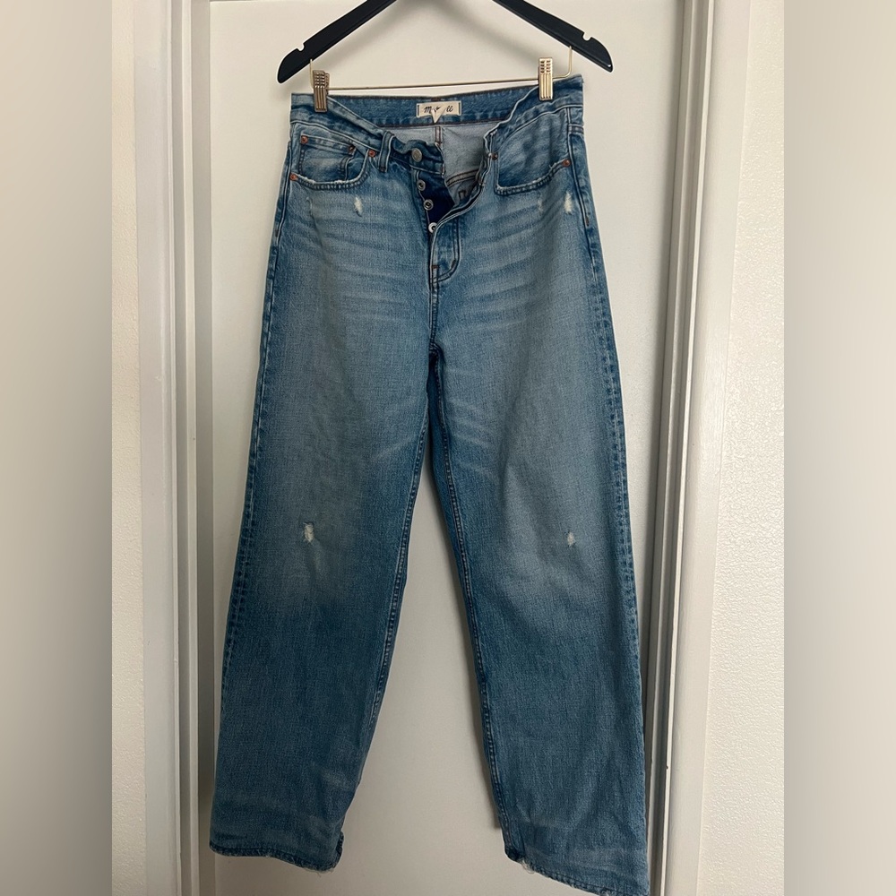 Madewell Light Blue High-Rise Wide Leg Jeans
